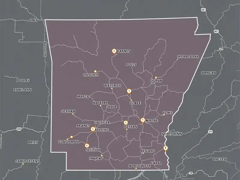 Service area map covering Northwest Arkansas including Rogers, Bentonville, Springdale, and surrounding areas